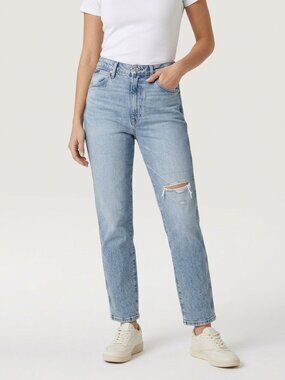 Wrangler High Rise Slim Straight Jeans Light Wash Women 27 NWT